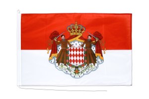 flag of monaco with grimaldi crest