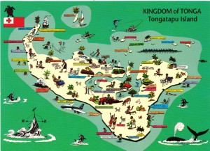 Tonga tourist map